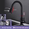 304 Stainless Steel Pull-Out Kitchen Faucet with Rotatable Hot & Cold Feature