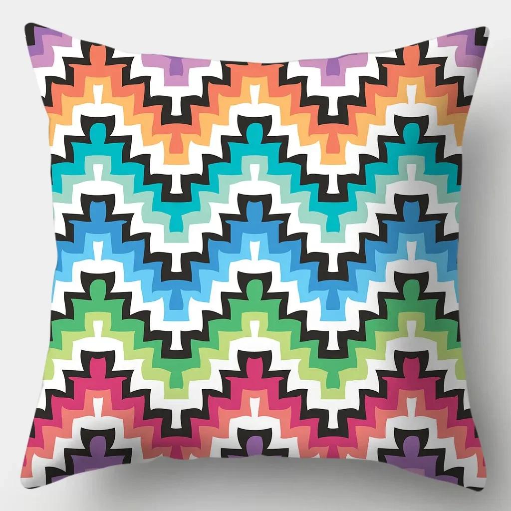 

Color Stripes Pillowcase 45cmX45cm Square Sofa Pillow Cover Creative Pattern Cushion cover 40cmx40cm