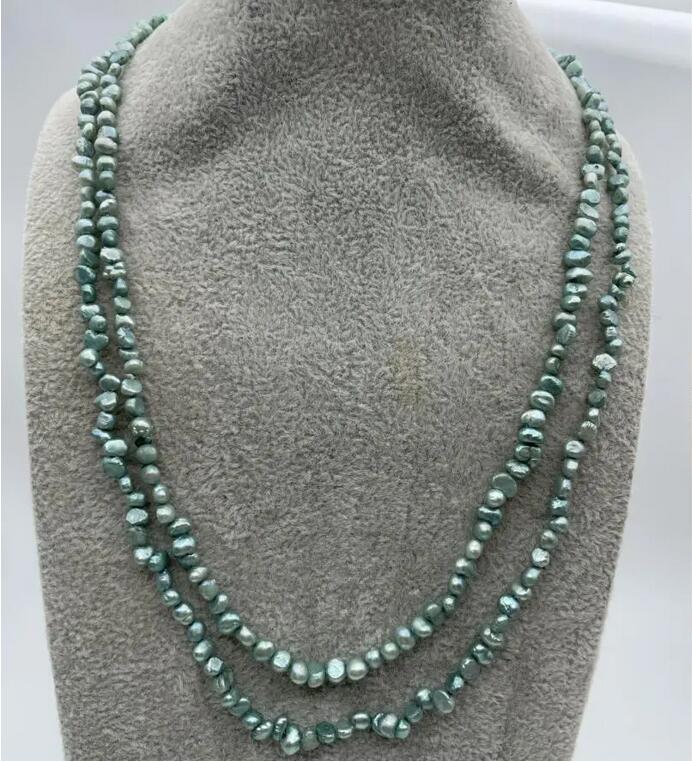 

Модное и модное маленькое голубое ожерелье из натурального жемчуга для противоположного пола, 40 дюймов.