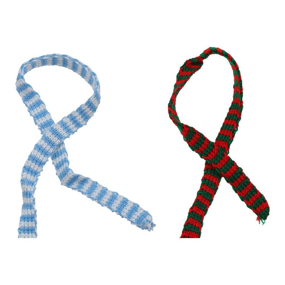 Handmade Woolen Yarn Ribbon Classical Stripe Ribbon Christmas Knitting Ribbon Christmas Decoration