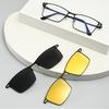 Style Clips Magnetic Glasses Metal Night Vision Polarized Anti Blue Light Glasses 3 In 1 Glasses with Magnet Clip On Sunglasses