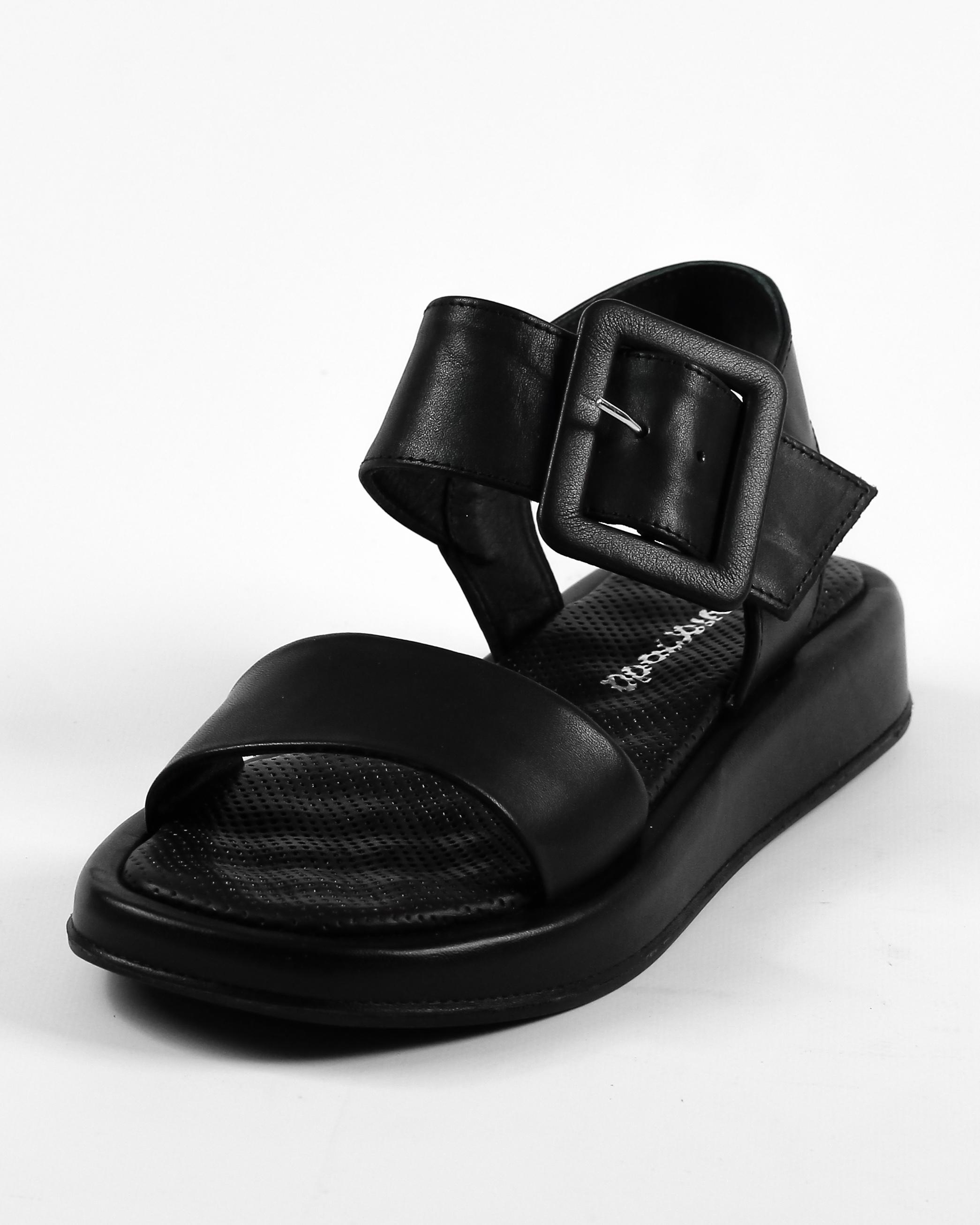 

Босоніжки з широкою пряжкою Evromoda 16112 36 Чорна шкіра 38 чорний