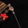 Antique West Lake Pavilion Lantern Tassel Hairpin with Luminous Palace Design for Hanfu Updo.