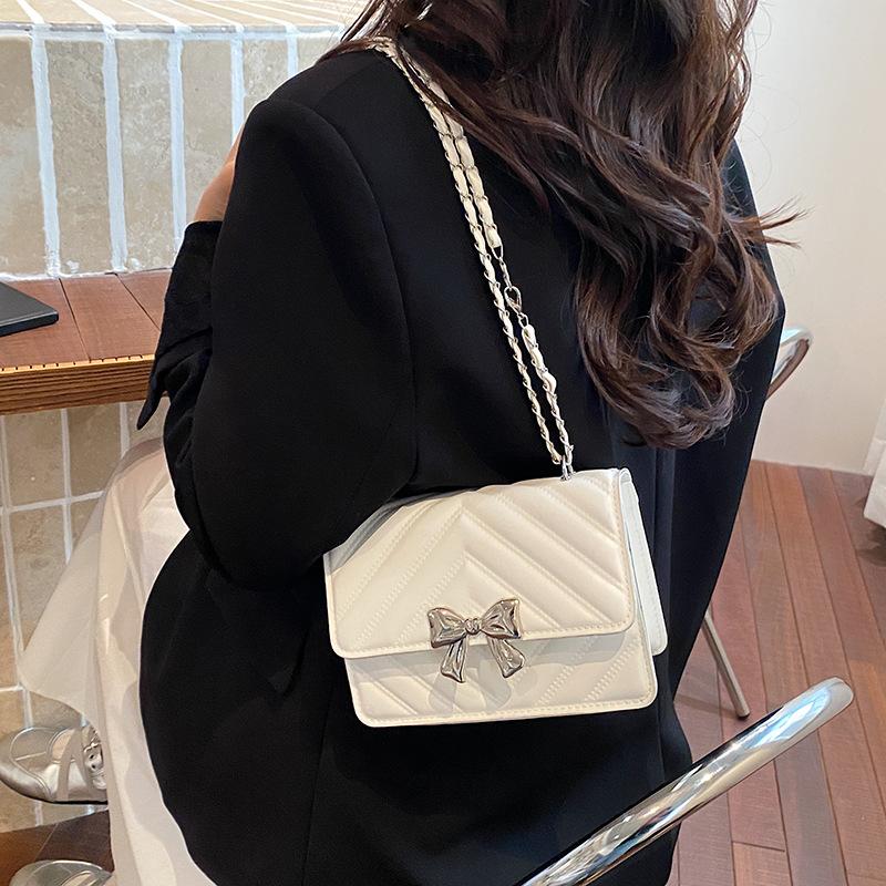 Women Luxury Fashion Versatile Chain Shoulder Crossbody Daily Small Plaid Bag