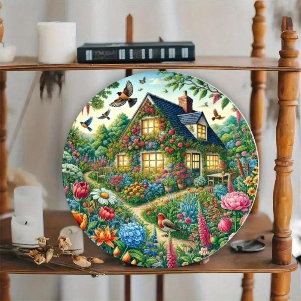 Vintage Metal Tin Sign Wall Art Rustic Decor for Garden Garage Cafe Farmhouse