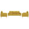 Día Y Noche - Día Y Noche 3-Piece Yellow Fabric Sofa Set