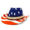 Hot-selling Theme Cowboy Hat American Flag Print Jazz Hat
