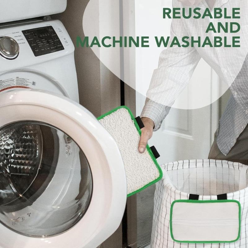 Reusable and Washable Replacement Mop Pad Offering Enhancing Absorption and Quick Dry Fabric Suitable for Steam Mops