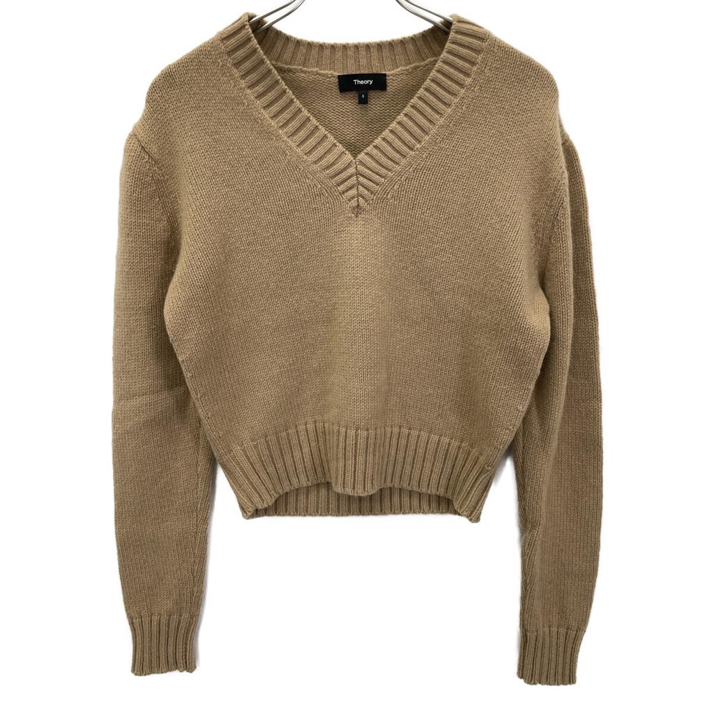 Theory 24 Brown Cashmere Blend Knit tops S BrownUsed