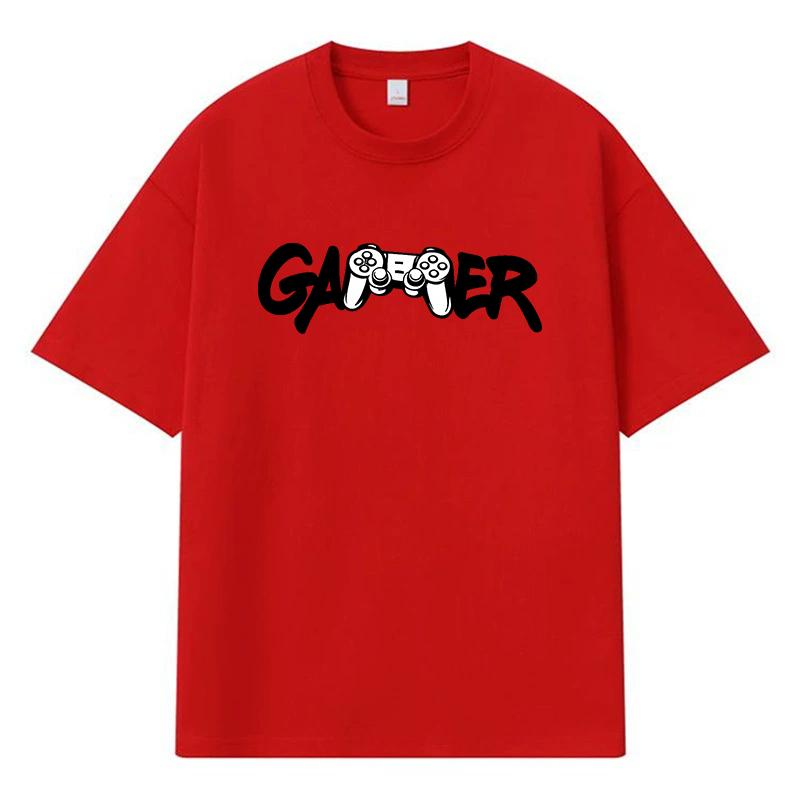 2026 Game Controller Printed Graphic Streetwear Y2k Harajuku Clothes 100% Cotton T Shirt Casual Oversized Summer Men T-shirt