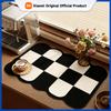 2D Flat Coffee Mat Imitation Woven Countertop Absorbent Mat Square Storage Mat Absorbent Mat for Placing Tableware