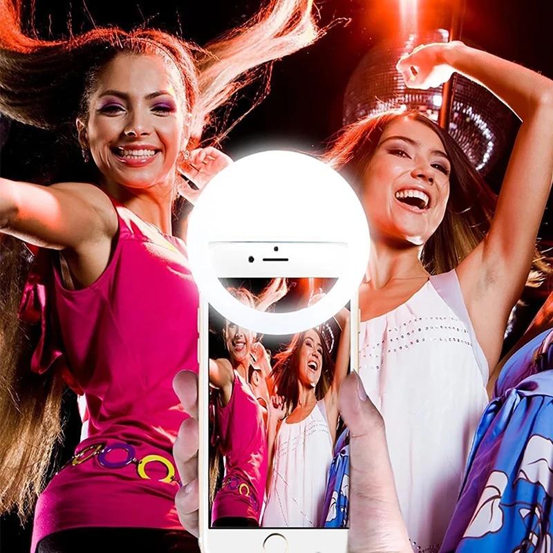 Mini LED Light Ring Selfie Live Broadcast Lighting LED Selfie Ring Light For Mobile Phone Laptop Video Beauty Lamp For Office
