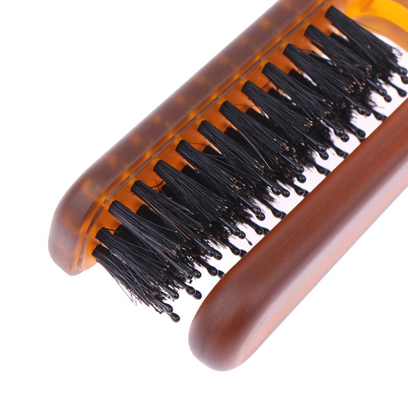 Foldable Hair Comb Portable Boar Bristle Hair Brush Hair Brush Head Massager Travel Combs Hair Styling Accessories