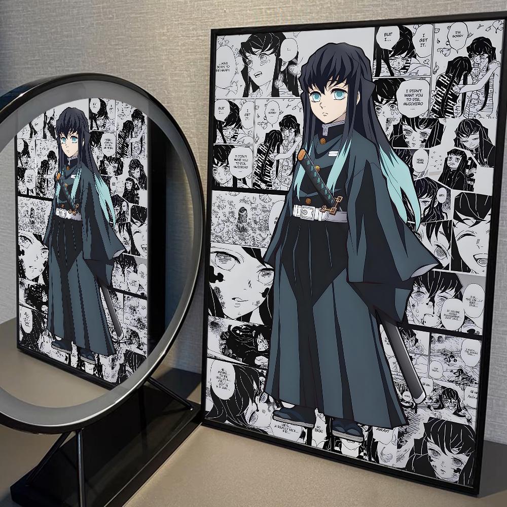Muichiro Tokito Anime Klassische Vintage Poster Decoracion Malerei Wand Kunst Weiß Kraft Papier Kawaii Room Decor 21cm×30cm NoFrame