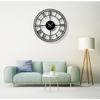Clock for Living Room, Bedroom, Office, Kitchen, Stylish Analog Wall Clock for Home and Hall, Designer Big Size Modern Wall Watch 40 Cm, Black