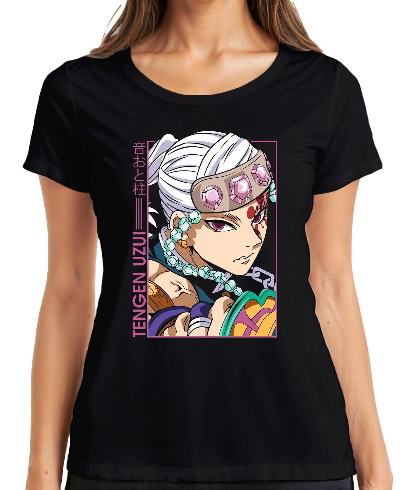 Tengen Uzui Kimetsu no Yaiba Sound Hashira Juwelen Stirnband Glam Damen T-Shirt XS