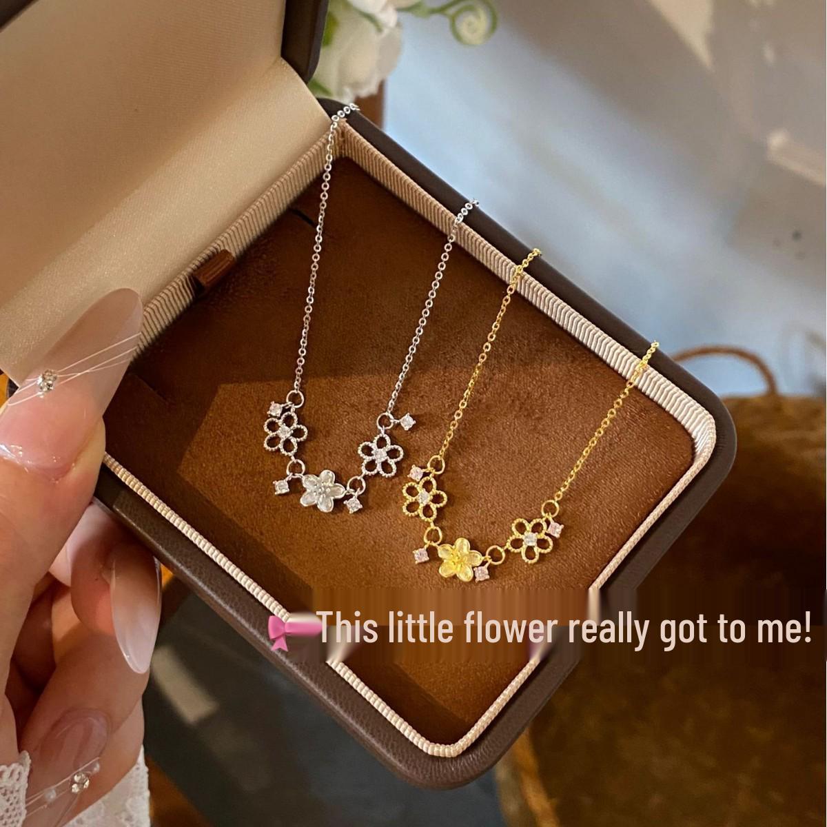 

Ожерелье из стерлингового серебра 925 пробы в китайском стиле с полым цветком и золотой подвеской - 2025 Изысканный дизайн для женщин Silver