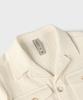 Panicale Ivory Wrinkle Herringbone Shirt Jacket