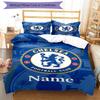 3Pcs Custom Name Chelsea Football Club Bedding Set Duvet Cover Closure Includes 1Duvet Cover 2Pillowcases Soft And Comfortable For All Seasons