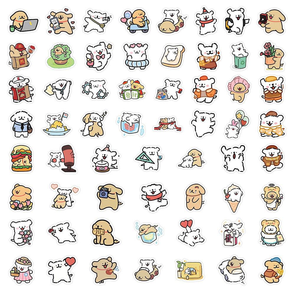 

120 Cute Puppy Line Stickers for Children s Stationery, Laptop, and Water Cup Decoration