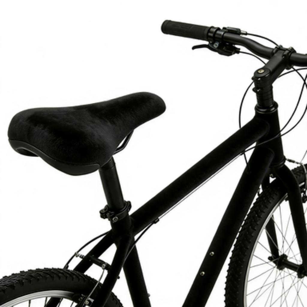 VOLE VLD45 BMX Fixed Gear Vintage Velvet Fiber Seat Comfortable Saddle Cycling Experience for Urban Commuting And Street Riding