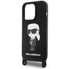 Karl Lagerfeld Klhcp15Xscbsknk Iphone 15 Pro Max 6.7 Hardcase Czarny/Black Crossbody Silicone Ikonik