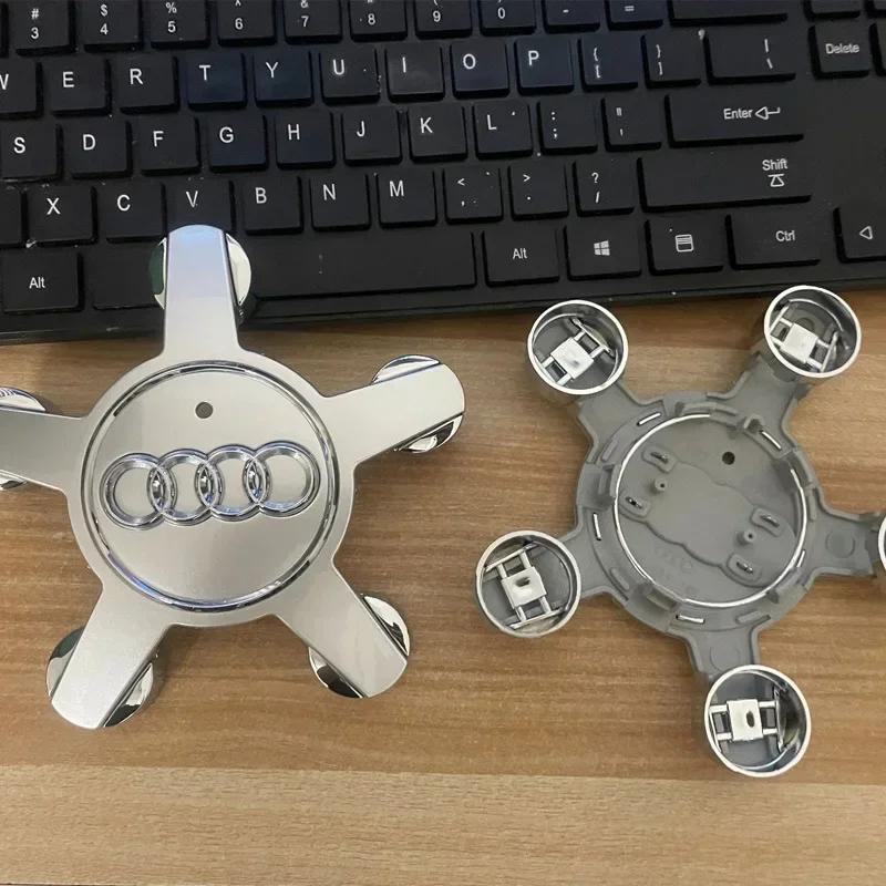For Audi 8Y4Pcs 135mm Car Wheel Rim Five Claws Center Cap 4F0601165N For Audi A5 A4 A4L A6 A6L A7 A8 Q5 Tires Hub Covers Accessories