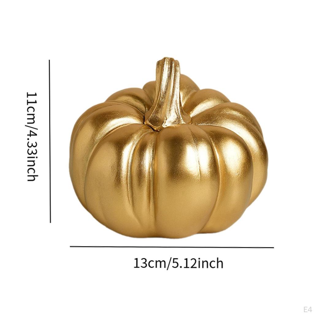 Harvest Pumpkin Figurine for Desktop Display Thanksgiving Decor Office Shelf
