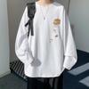 Sweat à capuche imprimé décontracté ample pour homme, haut à manches longues et col rond pour le printemps et l'automne