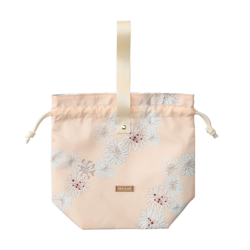 Paul Joe Break Time Marks Lunch Drawstring Bag in Chrysanthemum Nude Pink & (PAJB-TB08-PK)