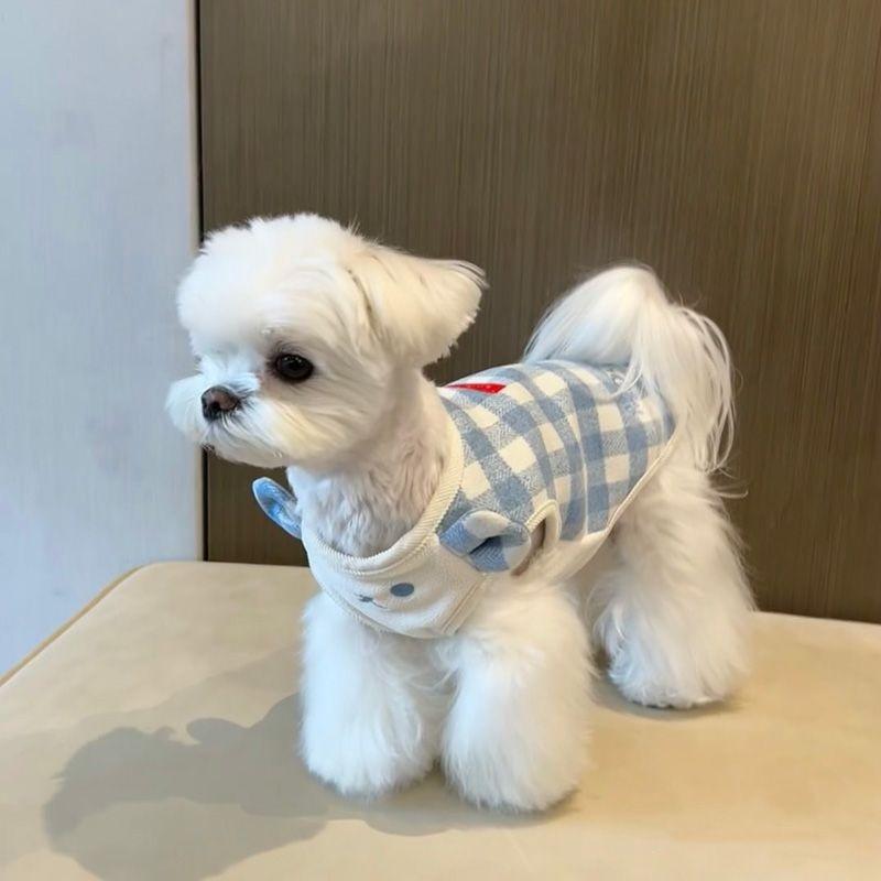 Pet cat dog clothes cute home clothes Maltese bear spring and autumn thin velvet Xishi dog clothes