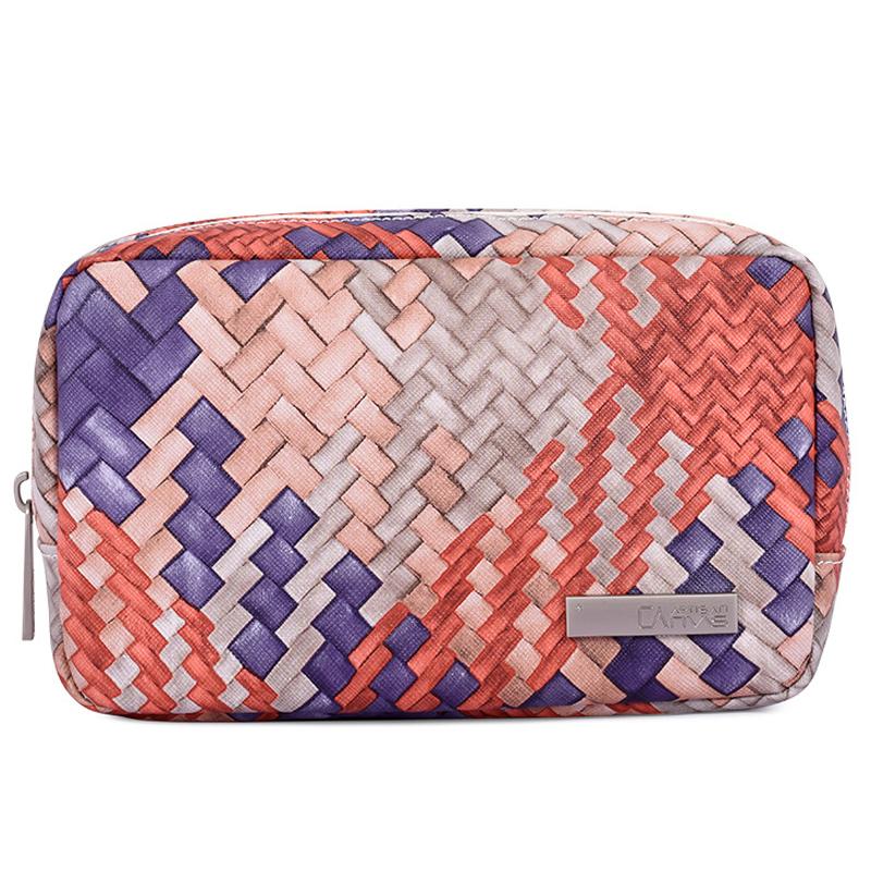 

CANVASARTISAN G5-S21 Woven Texture PU Leather Digital Accessories Storage Bag Earphone Power Bank Charger Carrying Case Type A