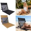 Beach Chair Portable Foldable Lounge Mat Floor with Backrest Outdoor Reclining Support Adults