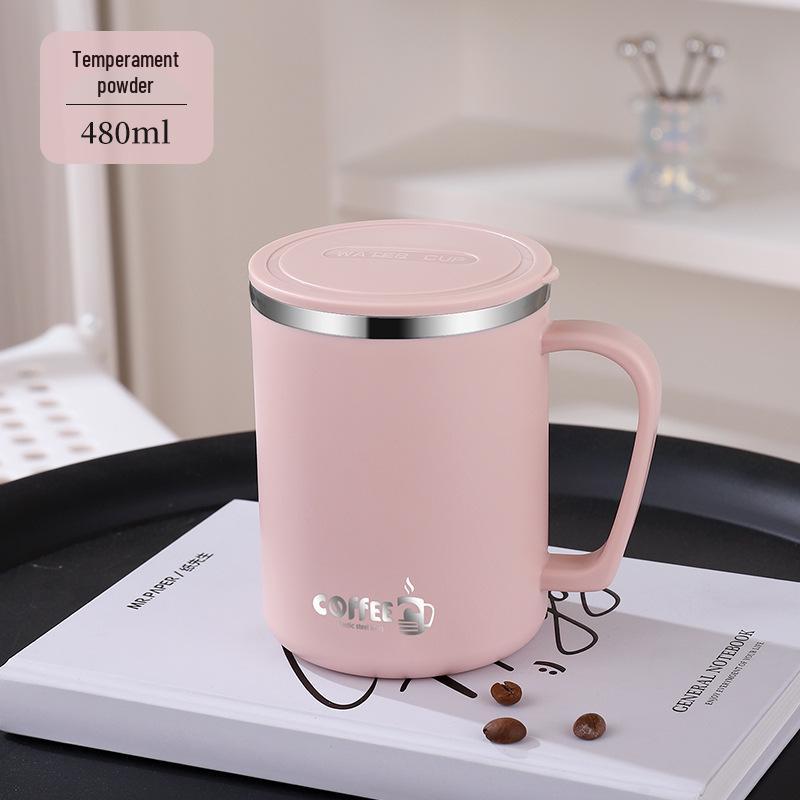 Dvoustěnný hrnek s víčkem z nerezové oceli 304: Ústní voda proti opaření, Hrneček na kávu a čaj - S přizpůsobitelným logem