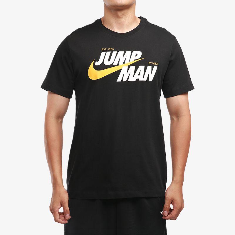 Jordan Jumpman GFX SS Crew Casual Sports Breathable Letter Print Short Sleeve T-Shirt Men Tops Black DM3220-010