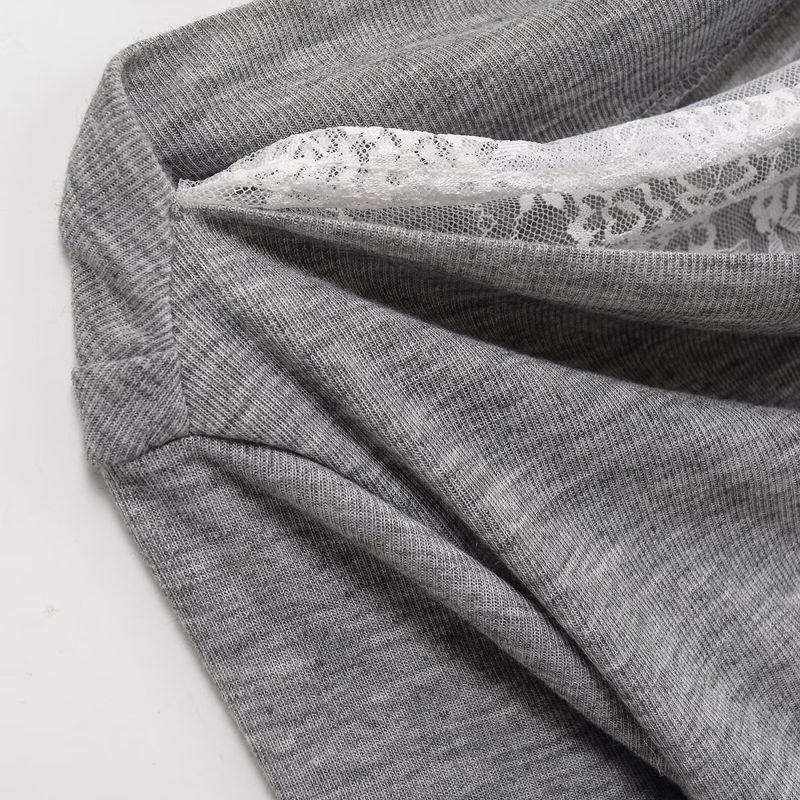 Za New Fall Women's Clothing 2025 Fashion Wind Fashion Lace Stitching Ruffle Fake Two-Piece T-shirts Uwj450159