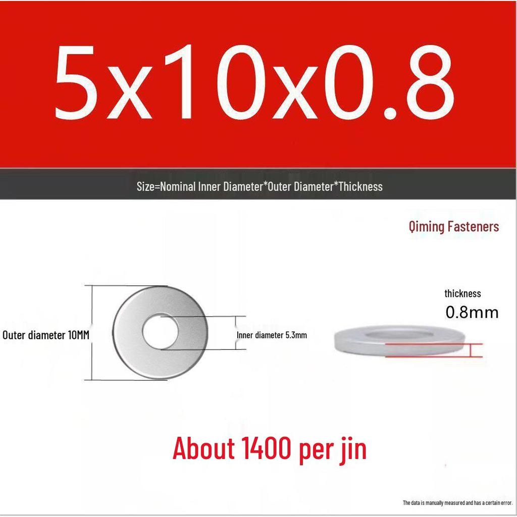 4.8 Grade Galvanized Iron Flat Washer, M3-M40 Oversized Metal Hole Gasket.