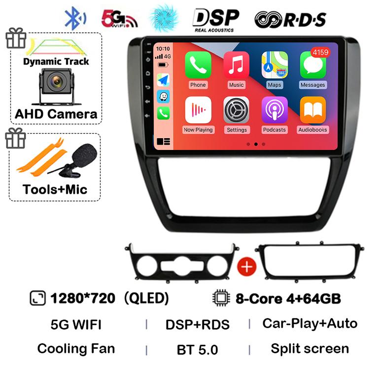 Android 14 Carplay Auto 4G+WIFI Car Radio For Volkswagen VW Sagitar Jetta Bora 2011-2018 Multimidia Video Player GPS Head Unit