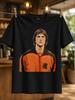 Orange Fußball Portrait Vintage Spieler Illustration Im Nationalen Trikot Auf Klassischem Fußballhelden Fan Unisex Alles T-Shirt