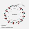 Popular ins casual and elegant wind titanium steel bracelet fruit cherry bracelet 18k gold electroplated stainless steel bracelet