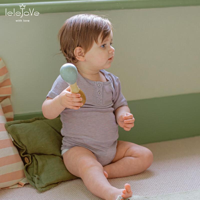 LELE JOVE Tencel Wool Blend Infant Short Sleeve Bodysuit