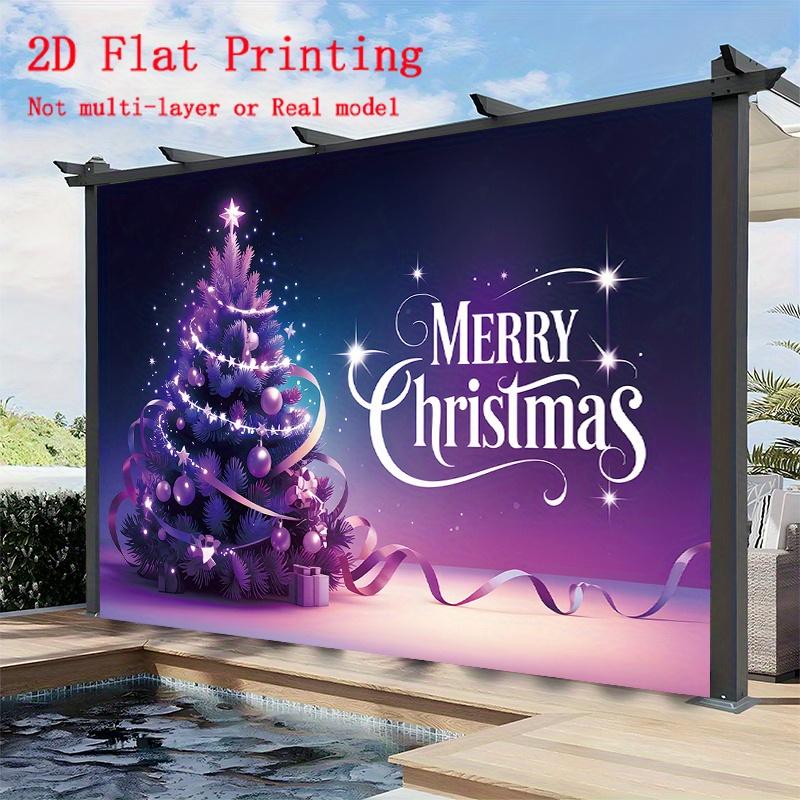 Party Backdrop Christmas Pink Purple Merry Flat Snowflake Star Festive Holiday Photo Booth Background Party Decor