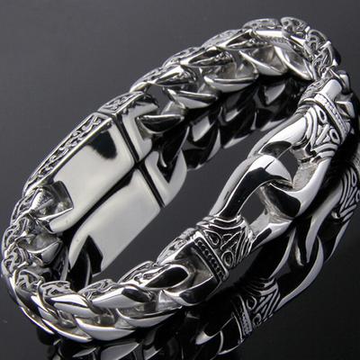 בציר נירוסטה קסם איש צמיד לגברים שרשרת טוטם גברים צמידי יד להקות ויקינג תכשיטי Mannen Armband