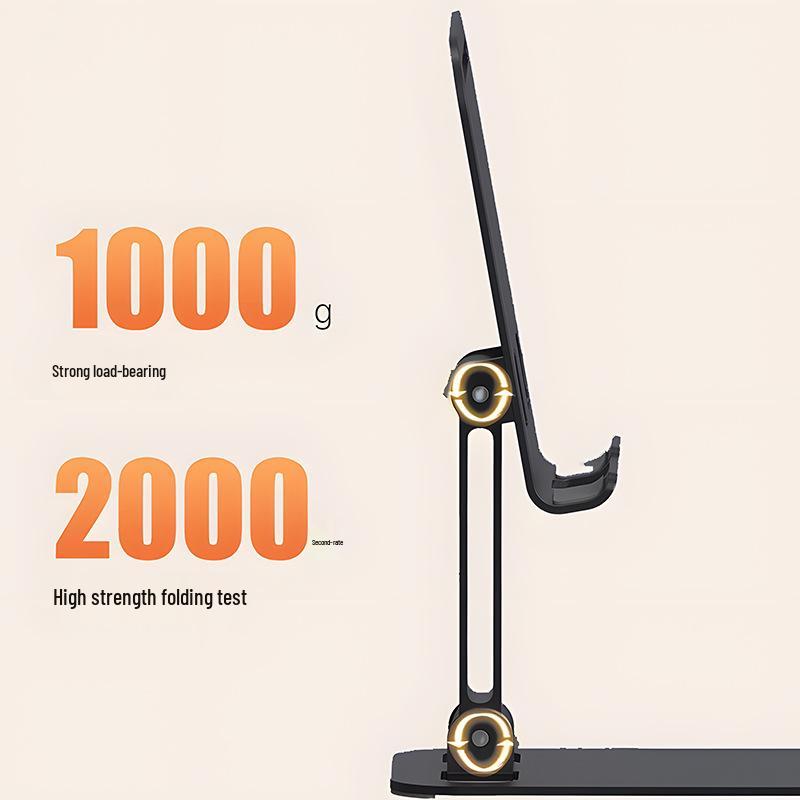 Multi-Functional Foldable All-Metal Desktop Phone Holder for Streaming & Online Classes