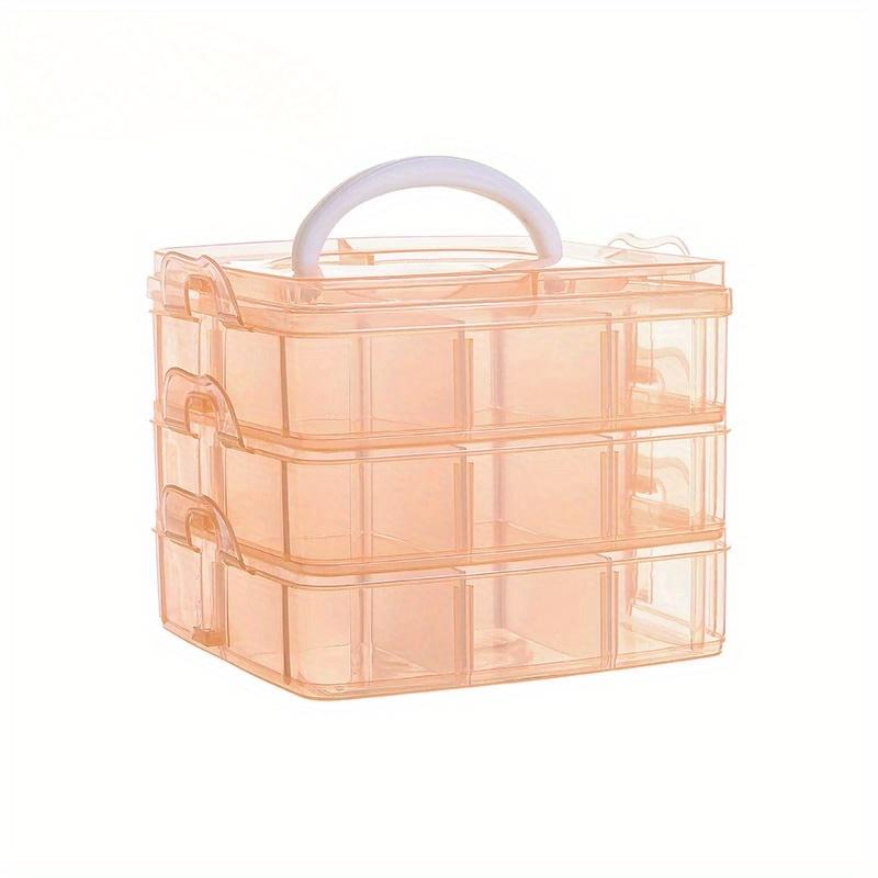 3-layer 18 Compartment Transparent Storage Box, Jewelry and Toy Storage Box, Suitable for Kitchen, Bathroom, Bedroom