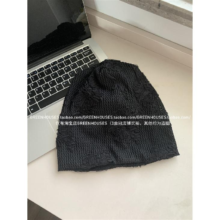 

New Korean-style fashion beanie hat for women, versatile trendy knitted hat that makes the face look smaller and suits large head sizes M（56-58cm） чёрный