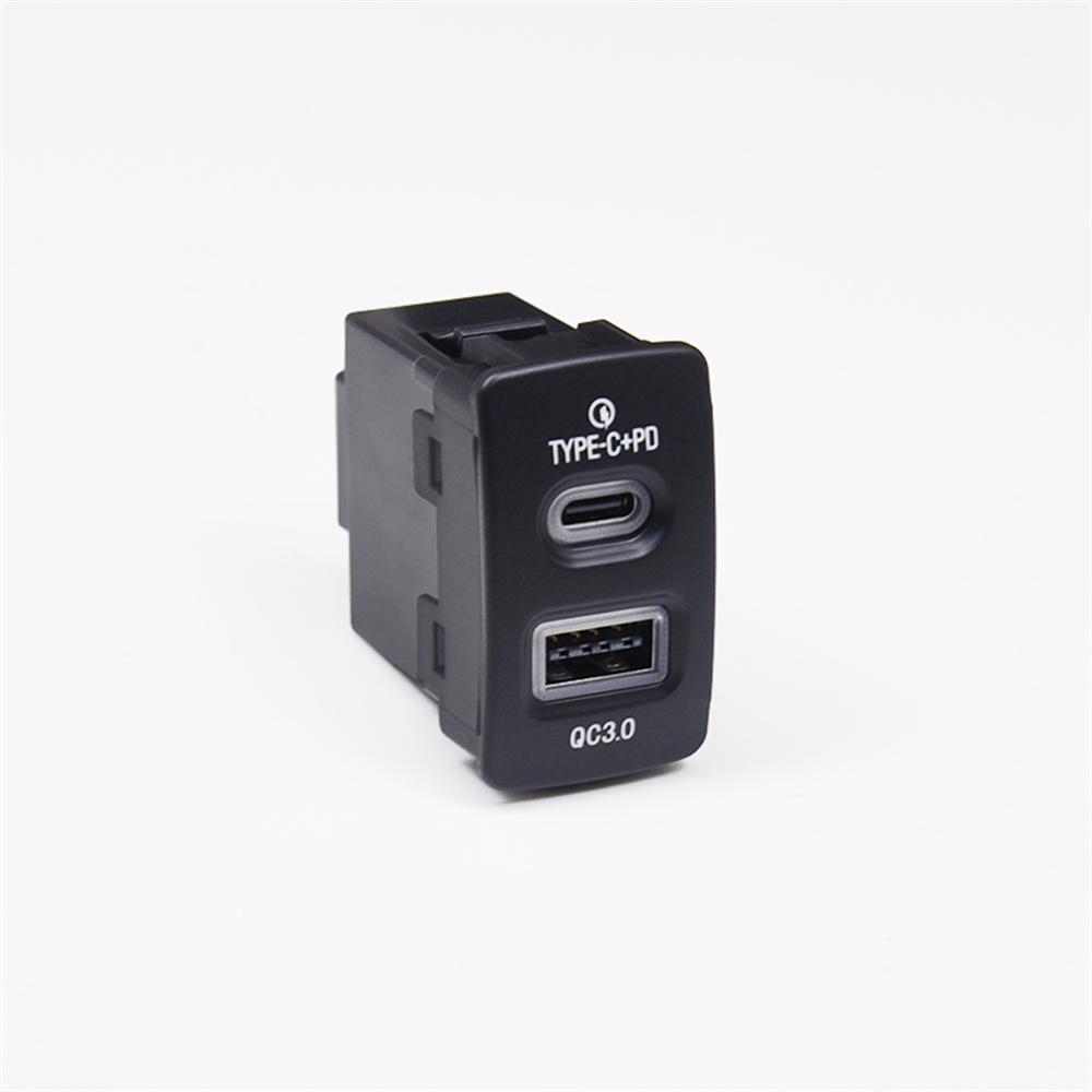 18W Car Charger QC3.0+Type-C Fast Charging For Honda Fit CITY CIVIC