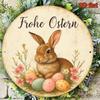 Vintage Easter Metal Sign Wall Decor Bunny Egg Home Decoration