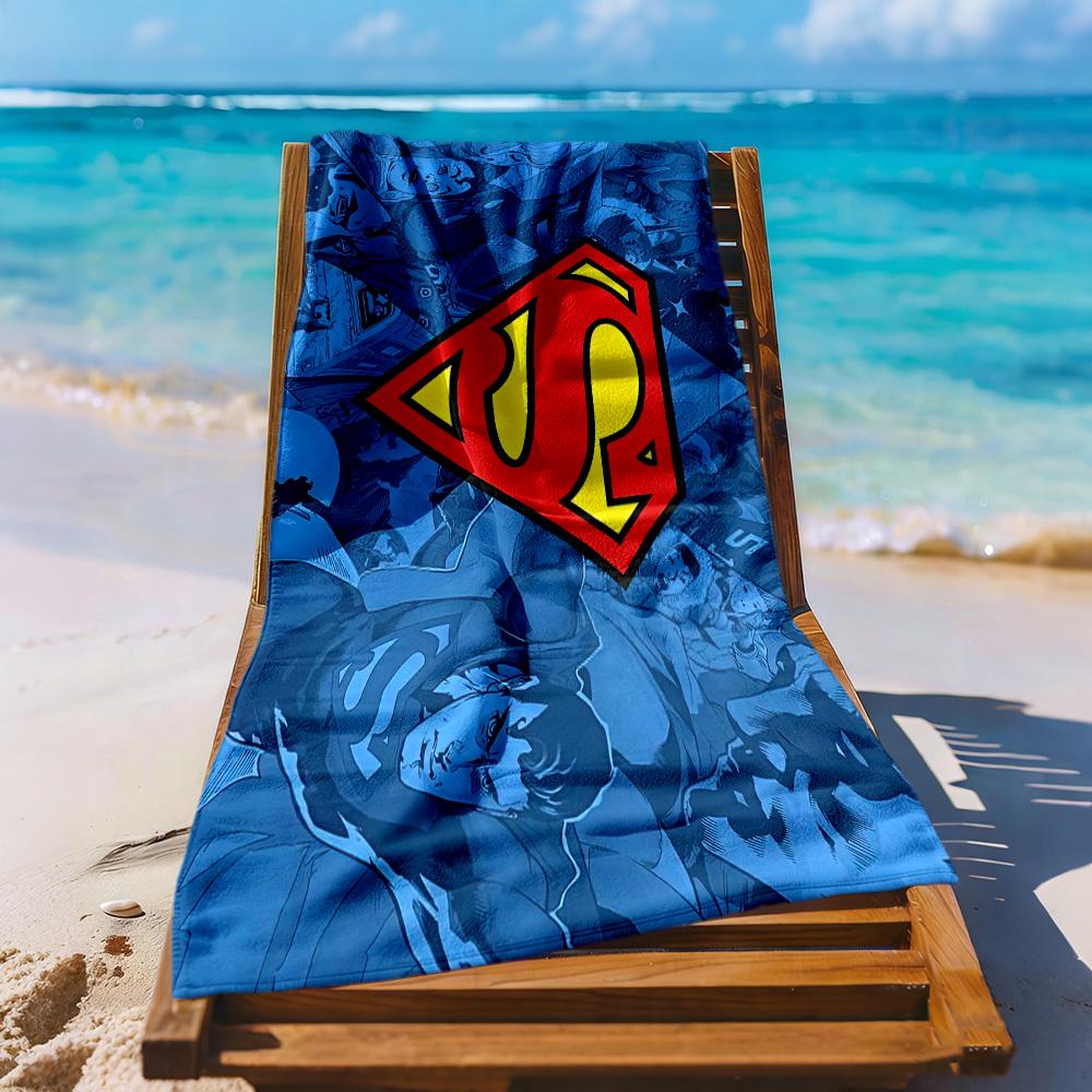Superman Beach Towel High Absorbency & Quick-Dry Comfortable Lightweight