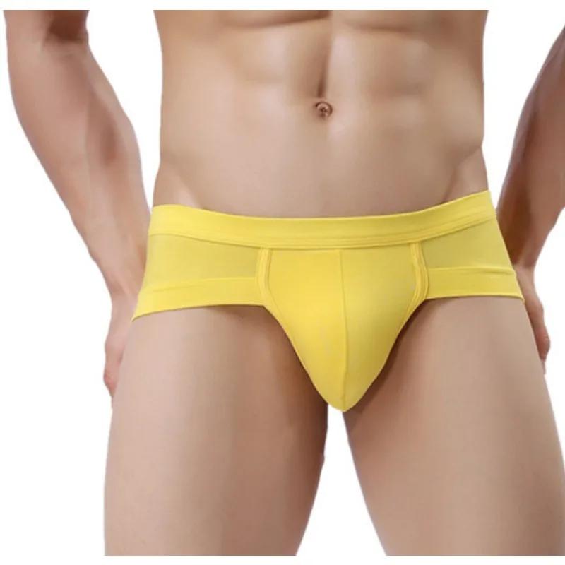 U Convex Pouch Briefs For Men Sexy Underwear Soft Panties Mini Boxer Brief Bikini Trunks Breathable Underpants Solid Lingerie